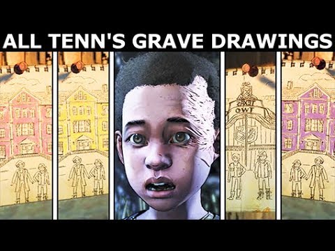 All Of Tenn's Grave Drawings For Violet & Louis - The Walking Dead Final Season 4 Episode 4