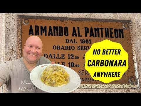 Você não consegue encontrar um espaguete melhor Alla Carbonara. Armando Al Pantheon