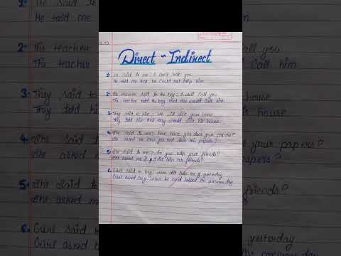 Direct Indirect  | Direct Indirect Questions | Direct Indirect Example #shorts
