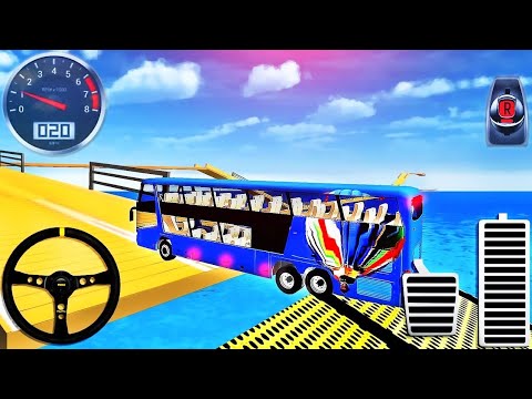 Impossible Bus Stunt Driving 2021 - Mega Ramp Racing Driving Simulator - Android Gameplay