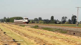 preview picture of video 'Amtrak Cascades train 507 at Concomly Rd, Gervais, Oregon 7-11-12'