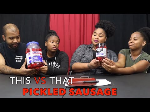 This vs That ⎢🌶Spicy Pickled Sausage 🌶⎥Food Taste...