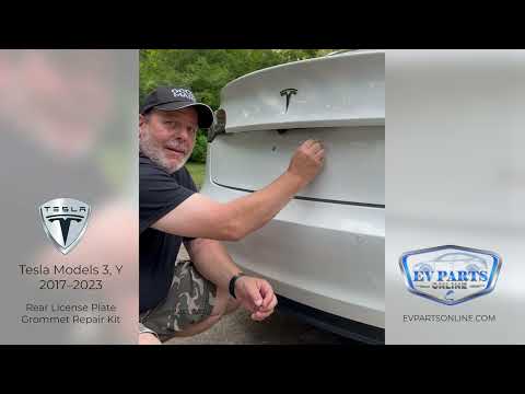 Tesla Model 3 & Model Y Rear License Plate Grommet Repair Kit from EV Parts Online!