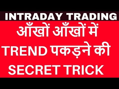 आँखों आँखों में TREND पकड़ने की  SECRET TRICK - Intraday trading in Hindi