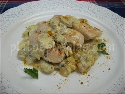 Escalopines de pavo al curry
