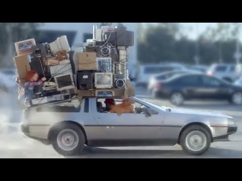 Radio Shack "The 1980's Called" 2014 Super Bowl Commercial (Featuring a DeLorean)