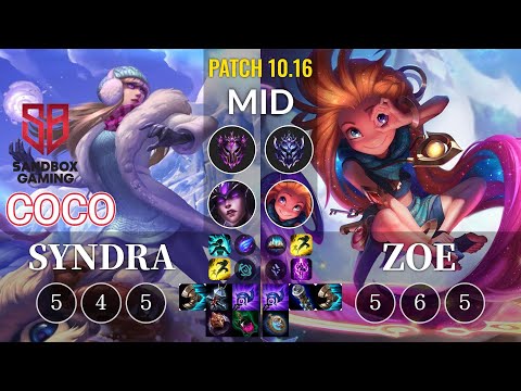 SB Coco Syndra vs Zoe Mid - KR Patch 10.16