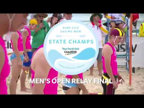 Open Male Beach Relay Finals - 2019 NSW Surf Life Saving Championships