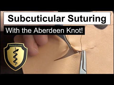SUTURE Tutorial: Subcuticular Continuous Suture with Aberdeen Knot - HD Demo!