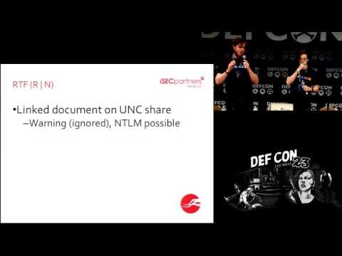 DEF CON 23 - Daniel Crowley and Damon Smith - Bugged Files: Is Your Doc Telling on You?