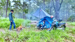 Relaxing Motorcycle Camping in the Early Rainy Season 🌧️🏕️