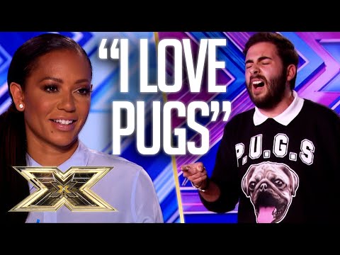 Andrea Faustini LOVES pugs! | Unforgettable Audition | The X Factor UK