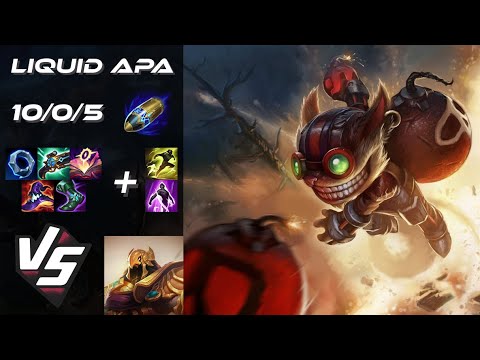 Team Liquid APA MID Ziggs vs Azir - NA Challenger Patch 25.22