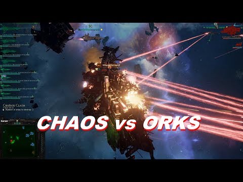 Chaos vs Orks! Khorne Fleet, Rank 118, Heroic Difficulty, 1500 Points - Battlefleet Gothic Armada