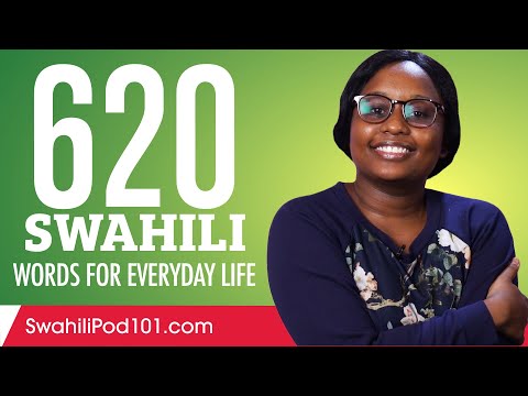 620 Swahili Words for Everyday Life - Basic Vocabulary #31