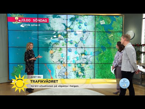 Snö i nästan hela landet – så blir läget på vägarna i helgen - Nyhetsmorgon (TV4)