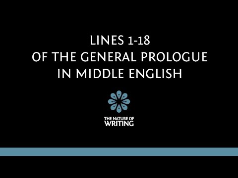 The Opening 18 Lines of Chaucer's General Prologue Read in Middle English