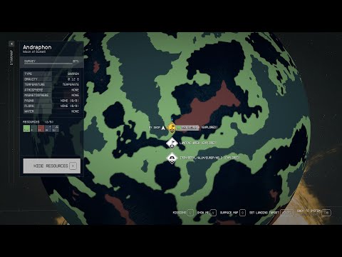 Starfield 5 extraction resources in one outpost.