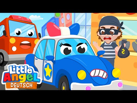 Polizeiauto oder Feuerwehrwagen? | Tatü tata zum Einsatz | Little Angel Deutsch - Kinderlieder