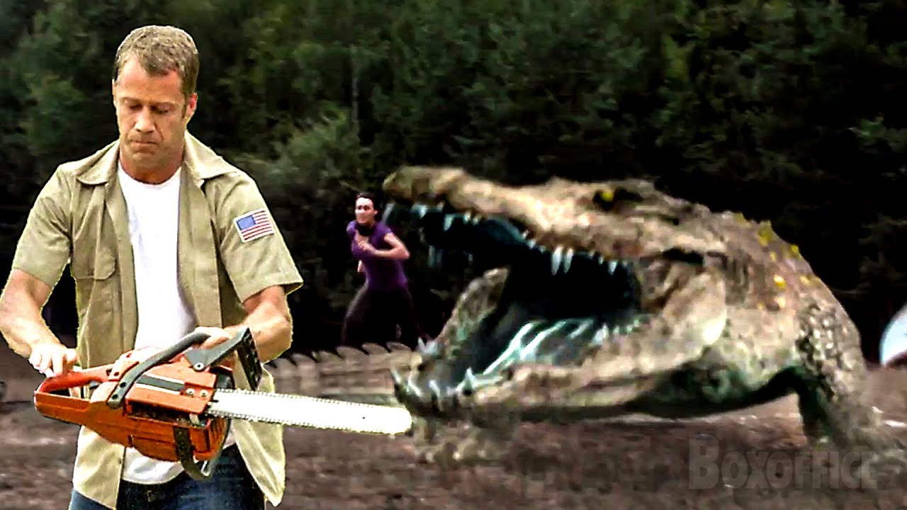 Serra elétrica x Crocodilo gigante