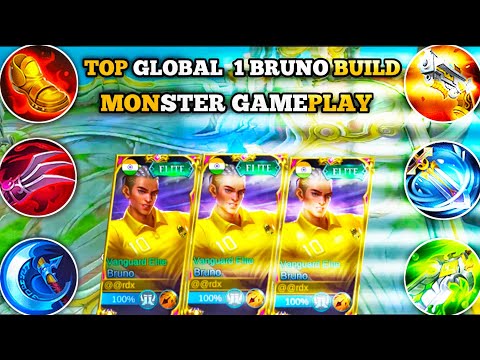 bruno best build and emblem!top global 1 bruno build!monster gameplay!