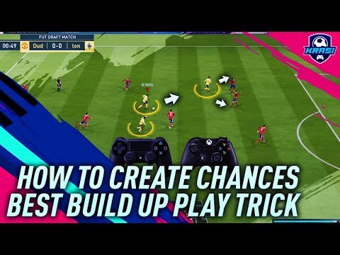 FIFA 19 EASY ATTACKING TUTORIAL - BEST BUILD UP PLAY TRICK! HOW TO CREATE GOAL CHANCES