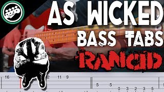 Rancid - As Wicked | Bass Cover With Tabs in the Video