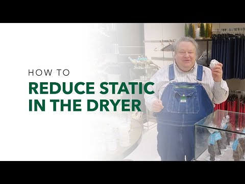 Part of a video titled How to Reduce Static in the Dryer | The Ball of Aluminum Foil - YouTube