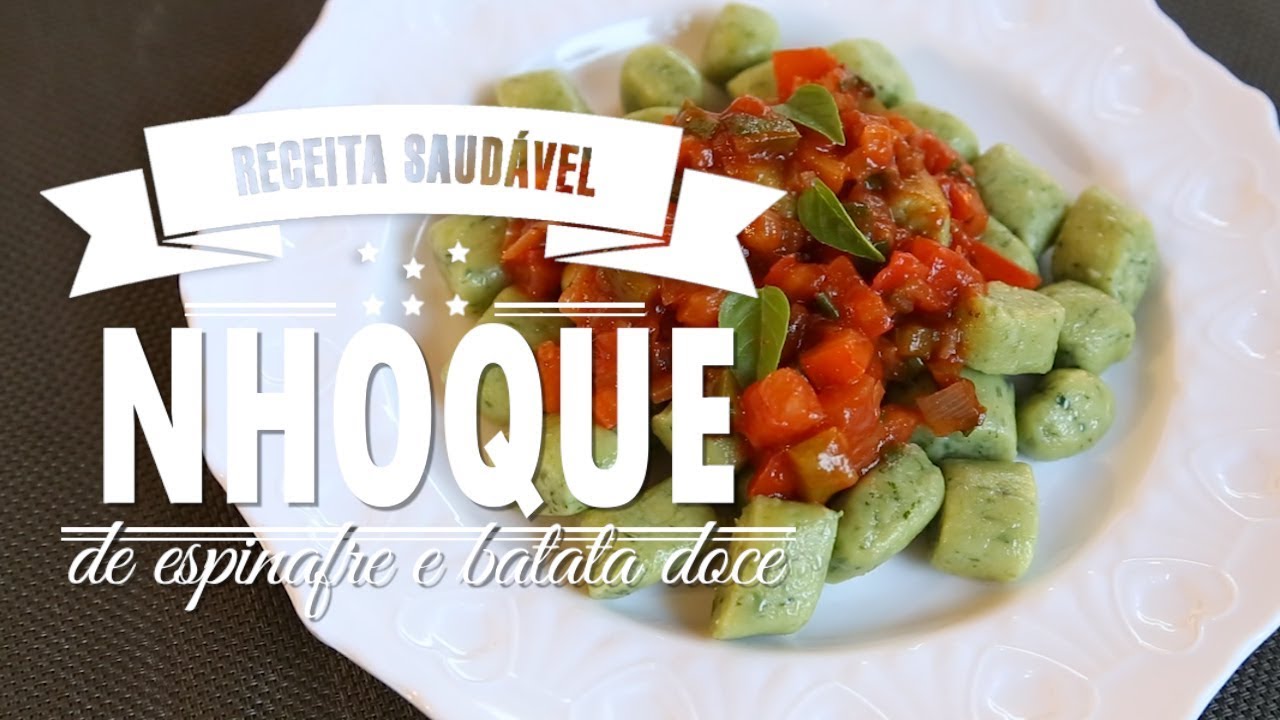 NHOQUE DE ESPINAFRE E BATATA DOCE { sem glúten}