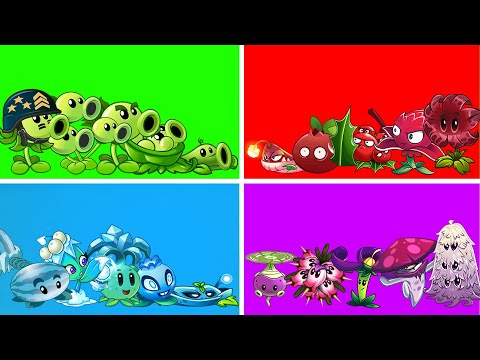 Random 20 Colorful Teams Battlez - Which Team Will Win? - PVZ 2 Team Plant vs Team Plant