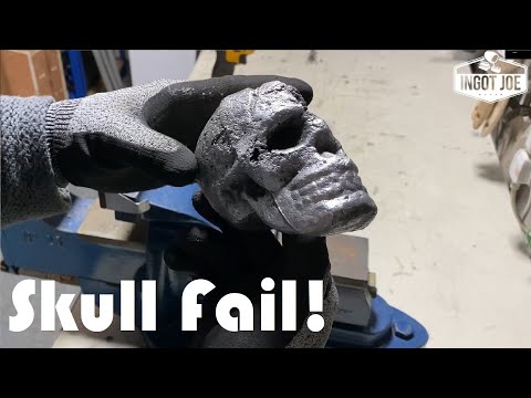 Petrobond Sand Cast Of Skulls In Aluminium Bronze Fail!. Melting Metal - Home Furnace.