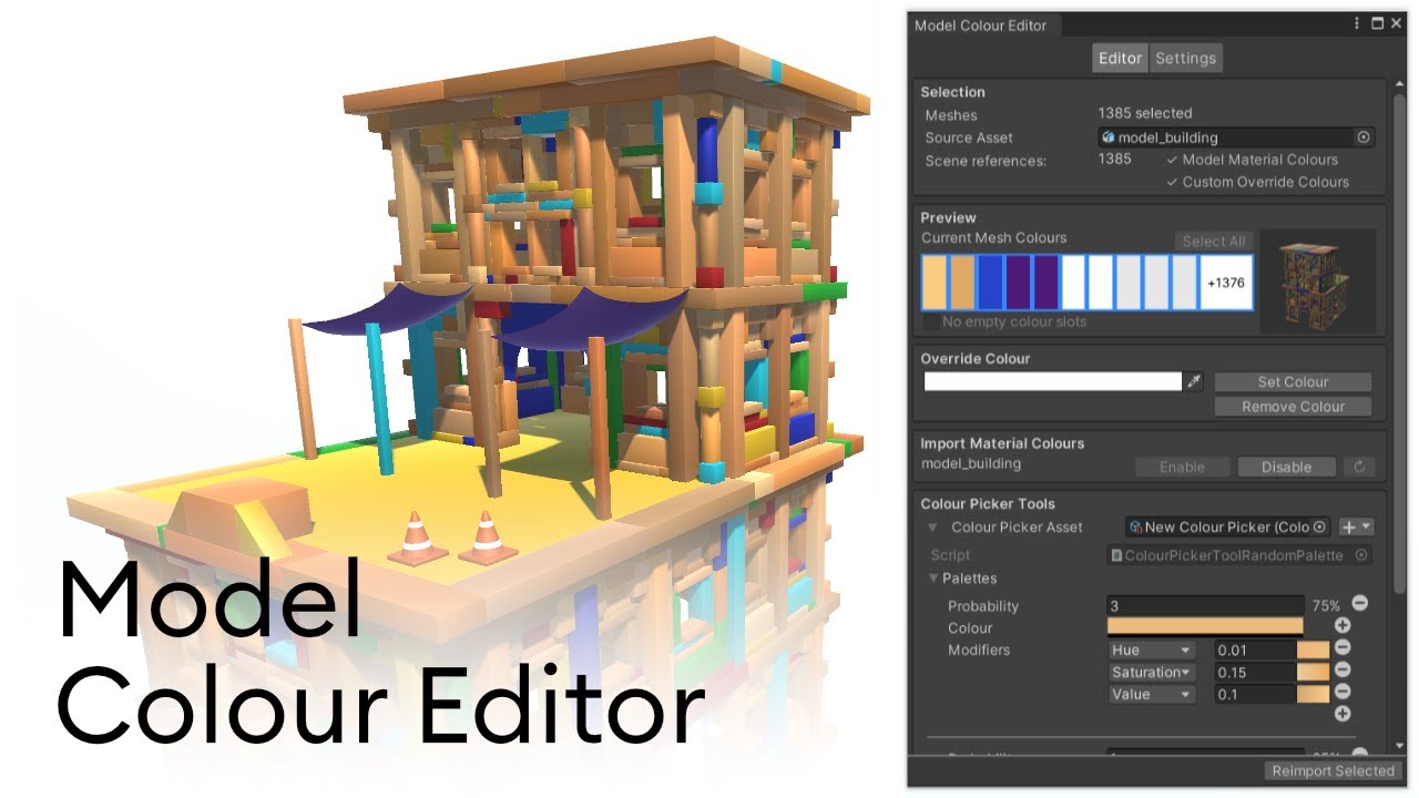 Model Colour Editor (v1.0.1) - Unity Plugin Tutorial