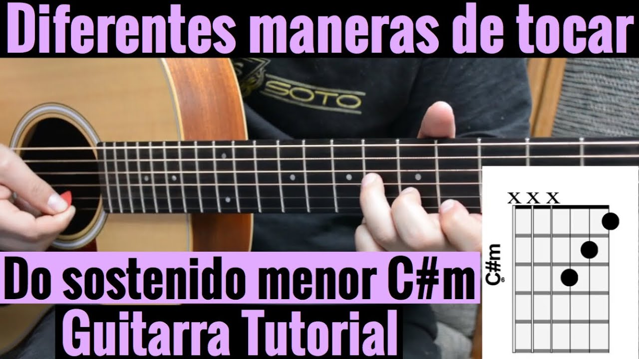 Diferentes Maneras De Tocar DO Sostenido Menor ( C#m ) ( Do#m ) En Guitarra Acustica Tutorial Facil