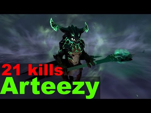 Arteezy 9000 MMR Outworld Devourer 21 kills best item build | Highlights 7.02 — Dota 2