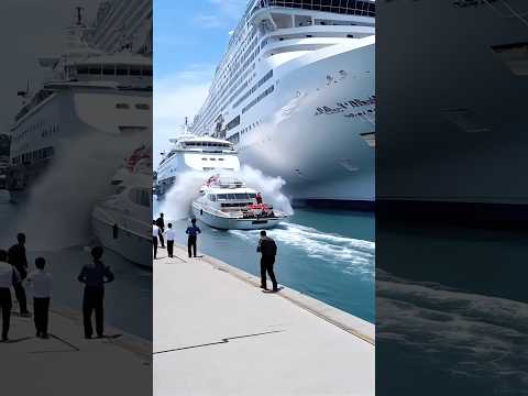 Cruise ship loses control and collides
