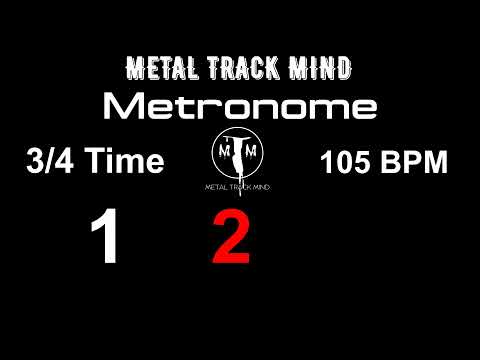 Metronome 3/4 Time 105 BPM visual numbers