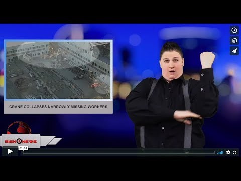 Crane collapses narrowly missing workers (ASL - 4.6.18)