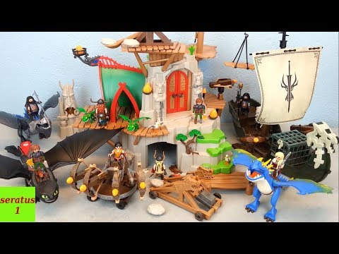 Playmobil Dragons 9243 all sets fully furnished seratus1