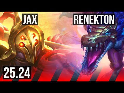 JAX vs RENEKTON (TOP) | Good KDA: 11/1/10, 38K damage | KR Master | 25.24