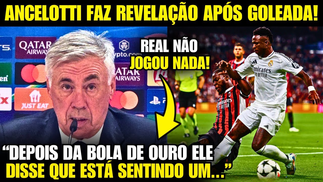🚨 EITA! ANCELOTTI REVELA ESTADO MENTAL DE VINICIUS JR após GOLEADA SOFRIDA HOJE!