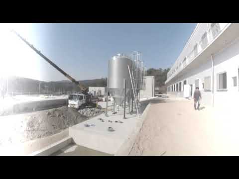 Installing the silos: