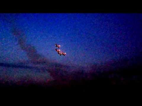 Aero Shell Aerobatic team at Chenault. Twilight air show.