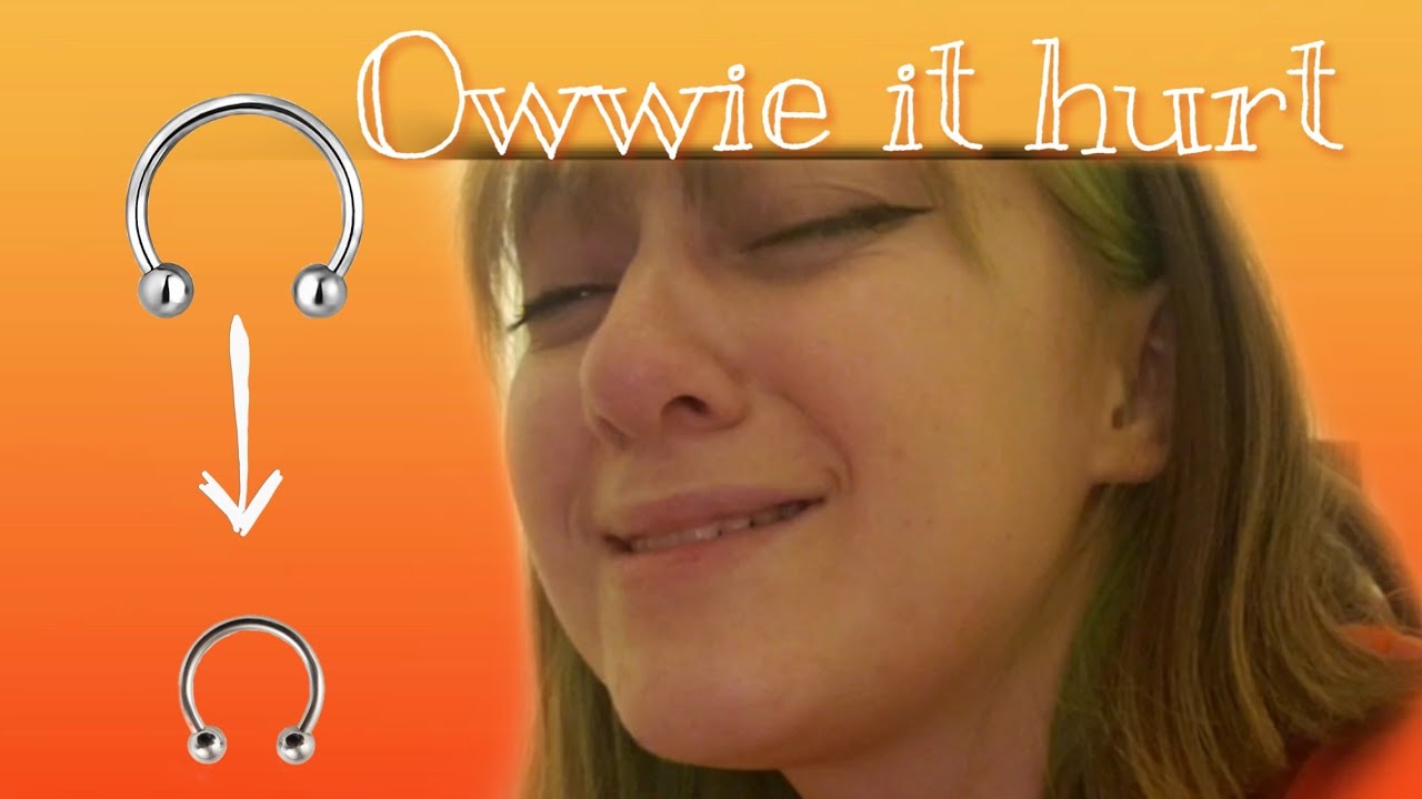 I changed my septum jewelry for the first time because I was bored