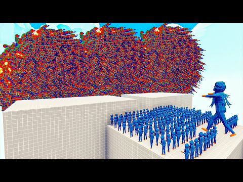 100x HUGGY WUGGY + 1x GIANT HUGGY WUGGY vs 1x EVERY GODS - Totally Accurate Battle Simulator TABS