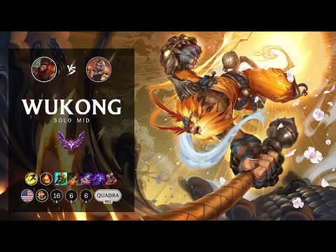 Wukong Mid vs Qiyana - NA Master Patch 12.17