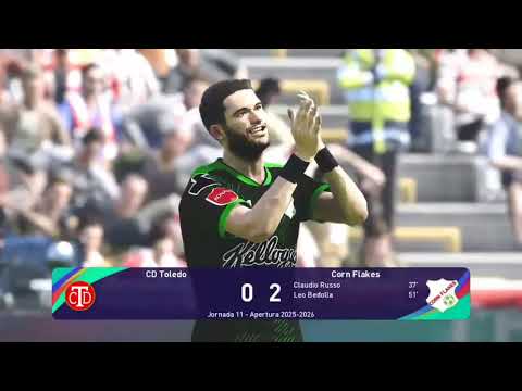 CD Toledo 0 - 2 Corn Flakes - RESUMEN - Jornada 11 - Apertura 2025-2026 - Liga Konami. 