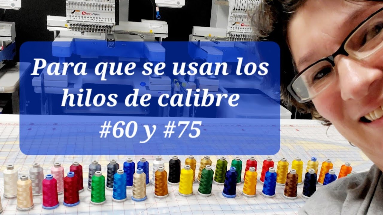 Hilos De Calibre #60 Y #75 De MADEIRA 60 and 75 weight embroidery threads for small lettering