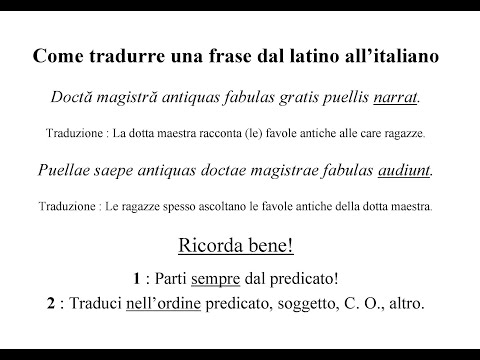 Come tradurre una (breve) frase dal latino all'italiano : pochi semplici trucchi per riuscirci!