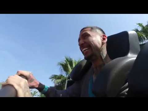 Kapow & Sox the barber on a ride in Guadalajara