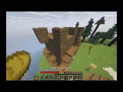 construindo a minha primeira casa no minecraft